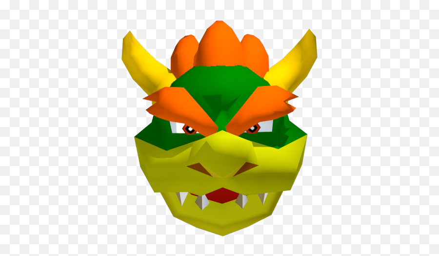 Nintendo 64 - Mario Party Bowser Face The Models Resource Illustration Png,Mario Face Png
