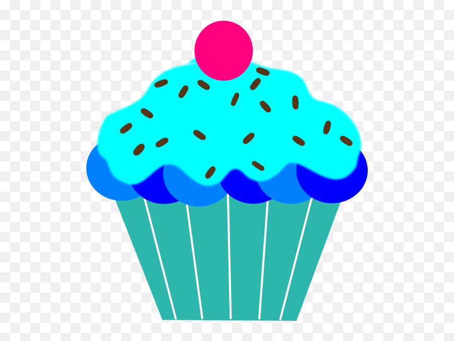 Blue Cupcake Clipart Png - Cup Cake Clip Art,Cupcake Png
