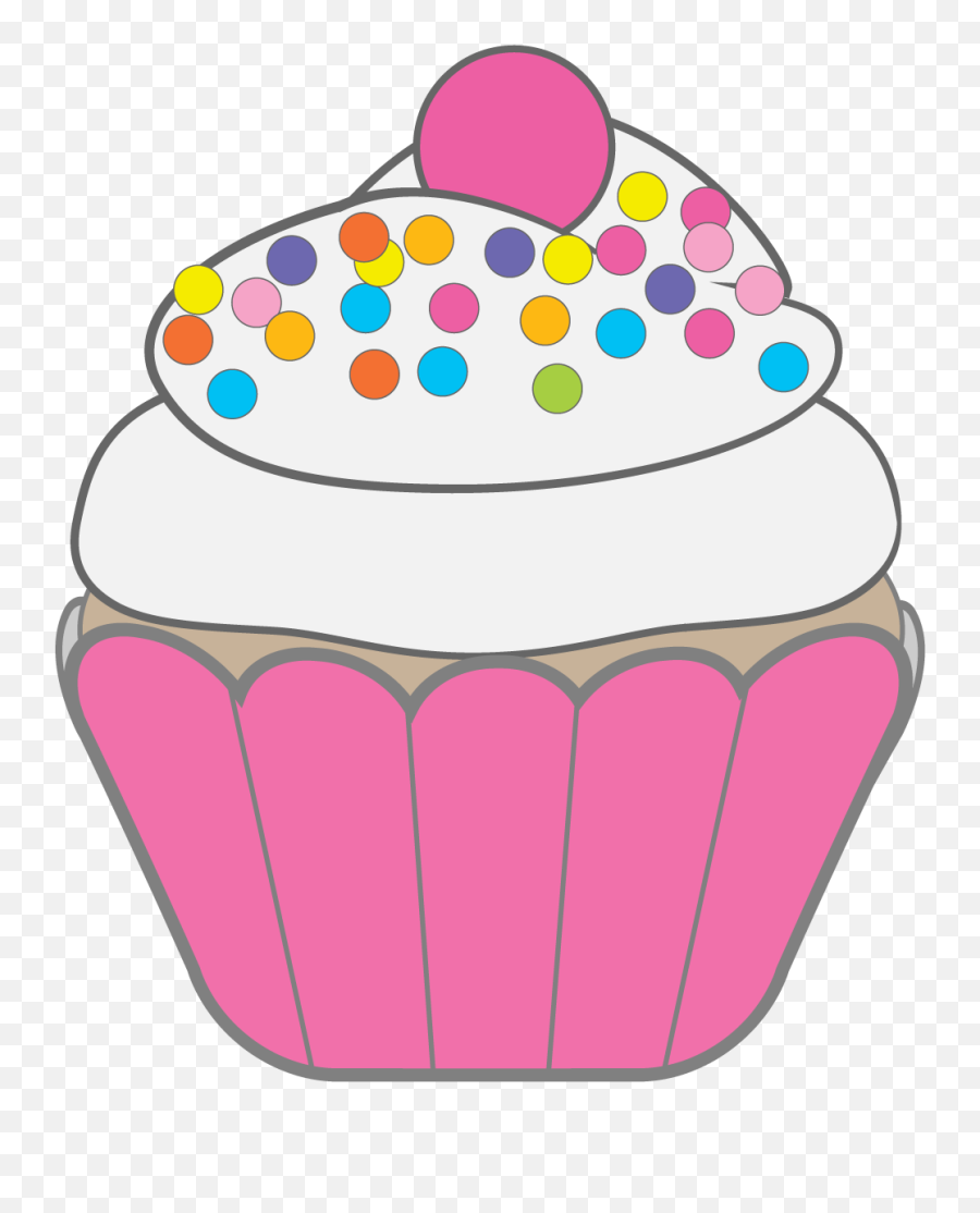 Cupcake Muffin Birthday Cake Icing Clip - Cup Cakes Clipart Png,Cupcake Clipart Png
