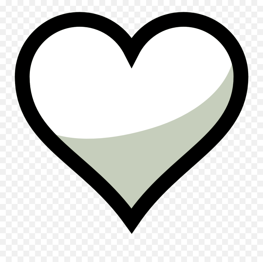Black Amp White Heart Drawing Free Image - Red Heart Outline Png,White Heart Transparent