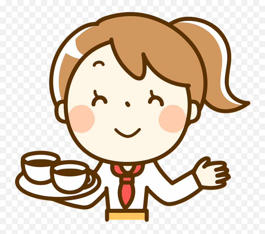 Cafe Waitress Girl Clipart Free Download Transparent Png - Cashier Clipart,Girl Clipart Transparent