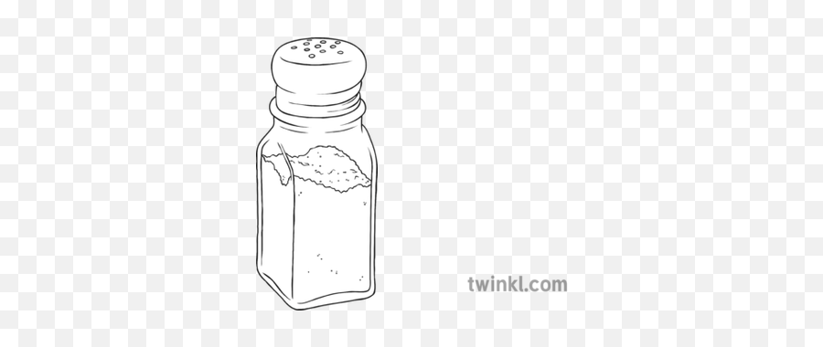 Salt Shaker Black And White - Salt Shaker Salt Drawing Png,Salt Shaker Png