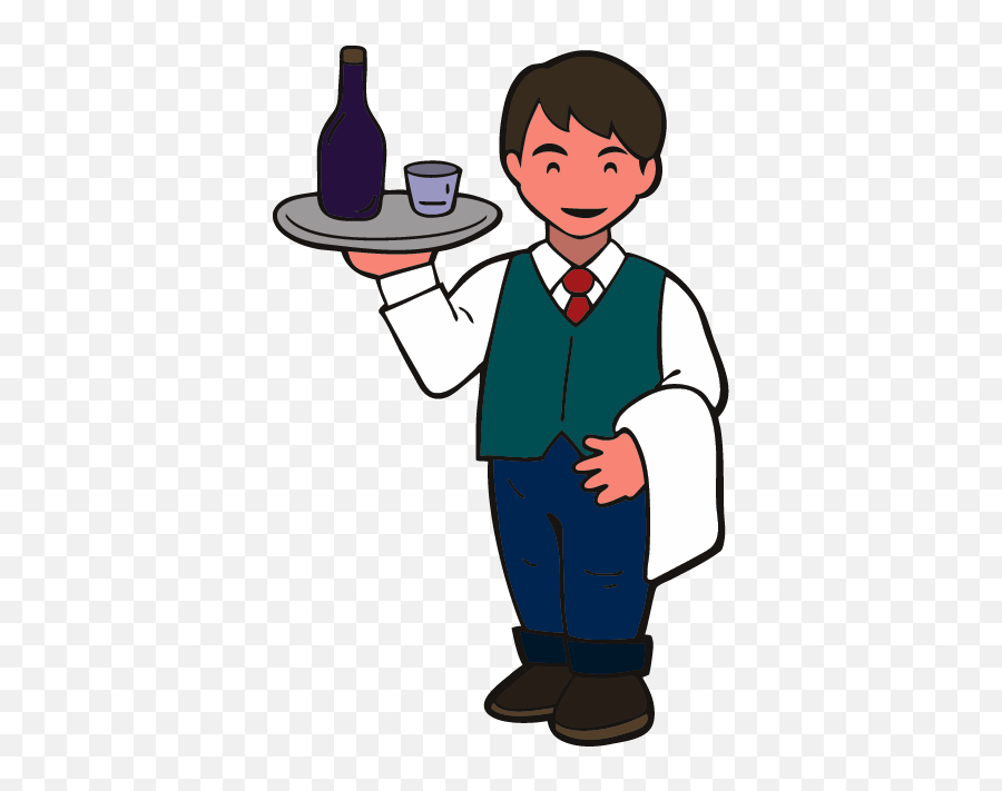 104 Waiter Bringing Fo Clipart Clipartlook - Food And Beverage Service For Cartoon Png,Waitress Png
