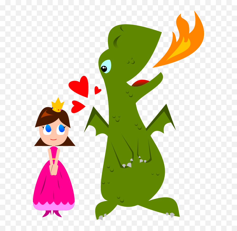 Dan Jorge Dragon La Diada - Cartoon Princess And Dragon Png,Cute Dragon Png