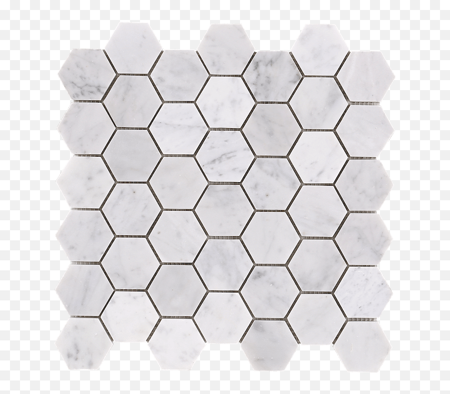 Hexagon Mosaic Bianco Carrara Marble - Carrara Marble Hexagon Tile Png,White Hexagon Png