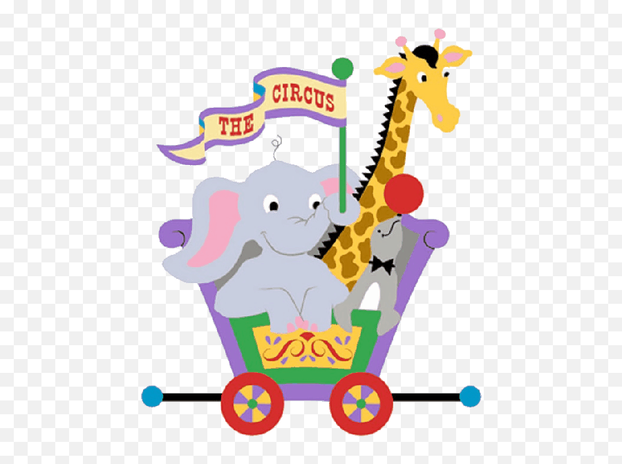 Download Circus Illustration Elephants Train - Transparent Circus Animals Clipart Png,Circus Elephant Png