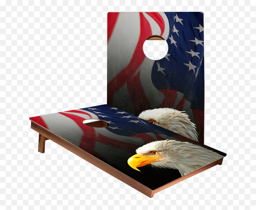 Dale American Flag With Eagle Recreation Cornhole Boards - American Png,American Flag Eagle Png
