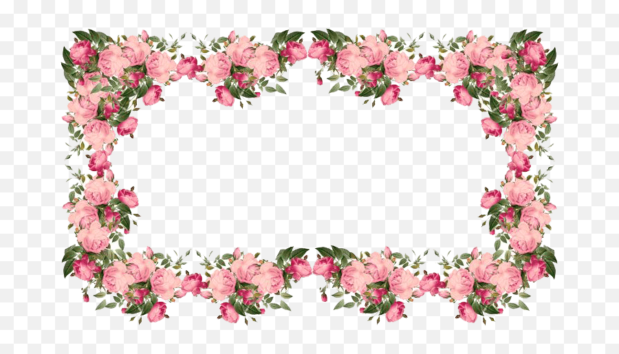 Flowers Frame Png Picture - Flower Border Transparent Background,Flower Frame Transparent