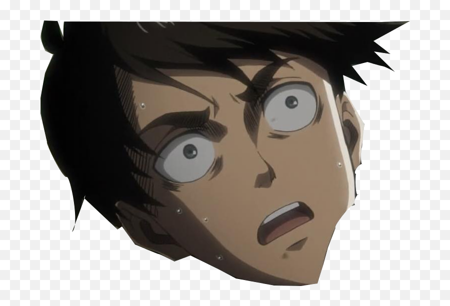 Download Hd Eren Drawing Scary - Scared Face Transparent Background Png,Scary Face Png