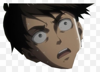 Download Hd Eren Drawing Scary - Scared Face Transparent Background png