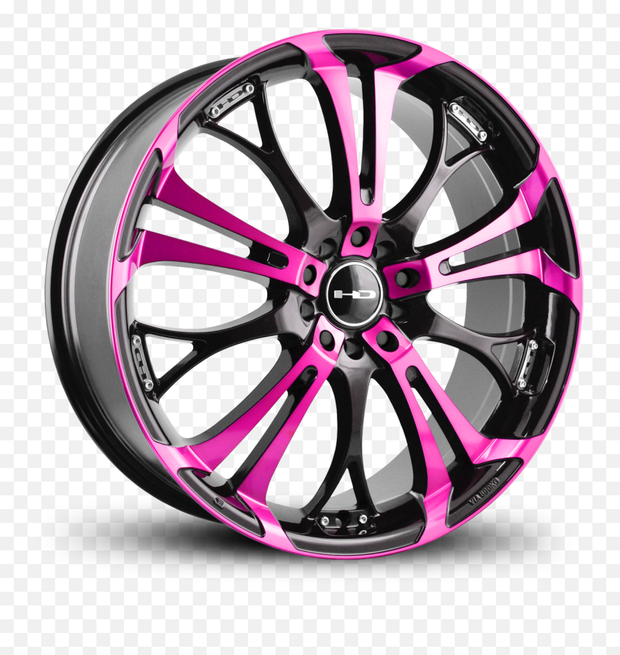 Spinout Wheels Rims Black Machined Pink - Hd Rims Png,Jeep Icon Wheels