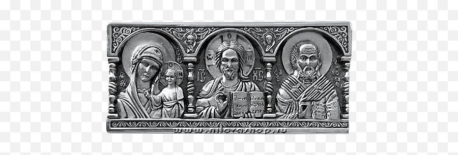 Auto Icon Of Silver With St - Antique Png,St Nicholas Icon