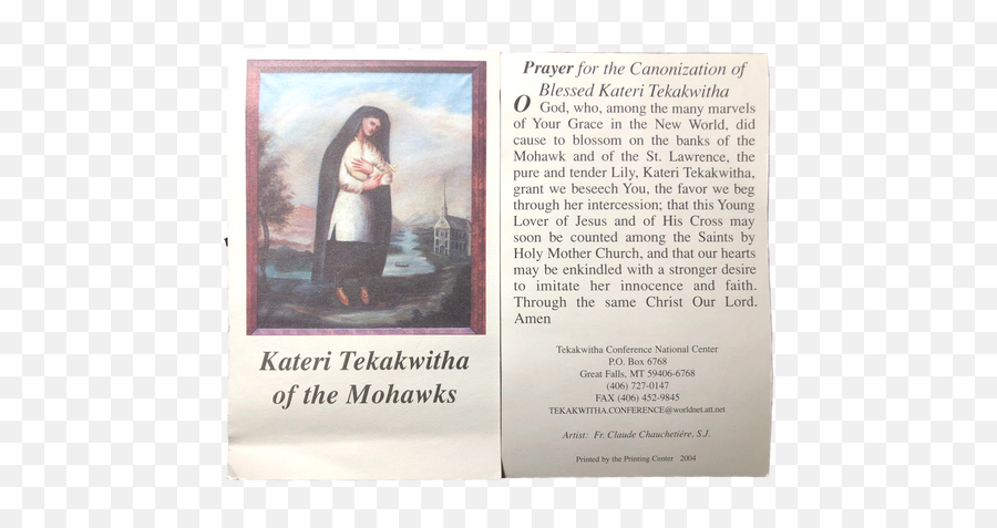 Shop Newest Arrivals U2013 Tagged Prayer Cards Page 7 - Document Png,Kateri Icon
