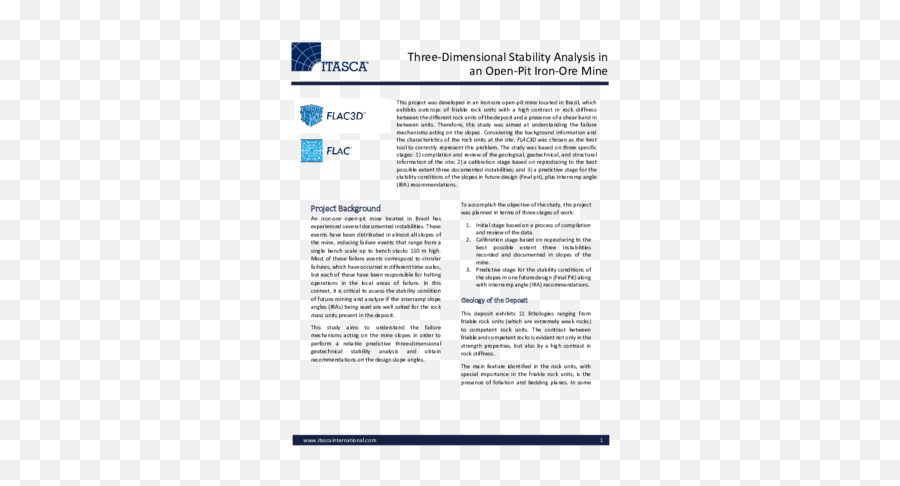 Three - Dimensional Stability Analysis In An Openpit Ironore Document Png,Iron Ore Icon