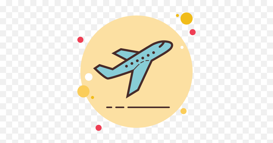 Airplane Take Off Icon In Circle Bubbles Style - Flight Takeoff Icon Png,Take Off Icon