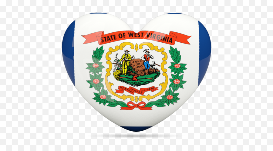 Heart Icon Illustration Of Flag Ofu003cbr U003e West Virginia - West Virginia Seal Png,Va Icon