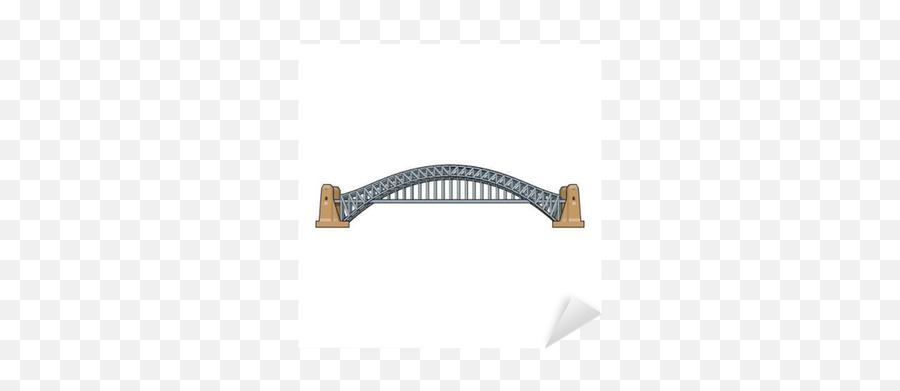 Sticker Sydney Harbour Bridge Icon In Cartoon Style Isolated - Syd Harbour Bridge Cartoon Png,Bridge Icon Png