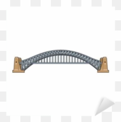 Sticker Sydney Harbour Bridge Icon In Cartoon Style Isolated - Cartoon png
