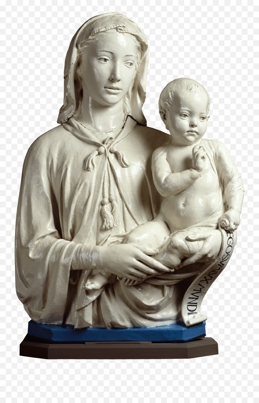 Madonna And Child With Scroll By Luca Della Robbia Png