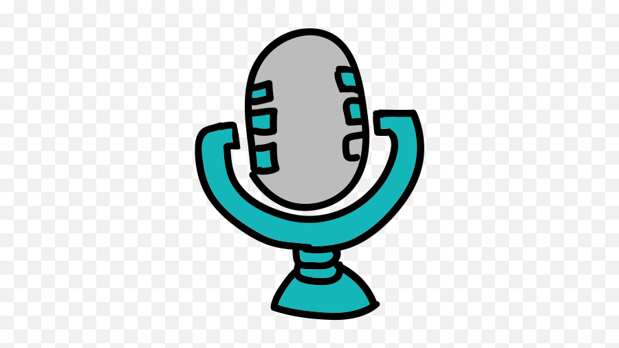 Microphone Icon In Doodle Style - Language Png,Red Microphone Icon