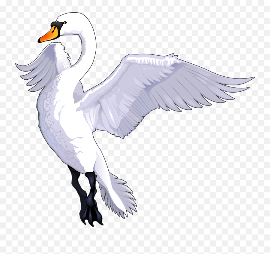 Picture - Flying Swan Cartoon Png,Swan Png
