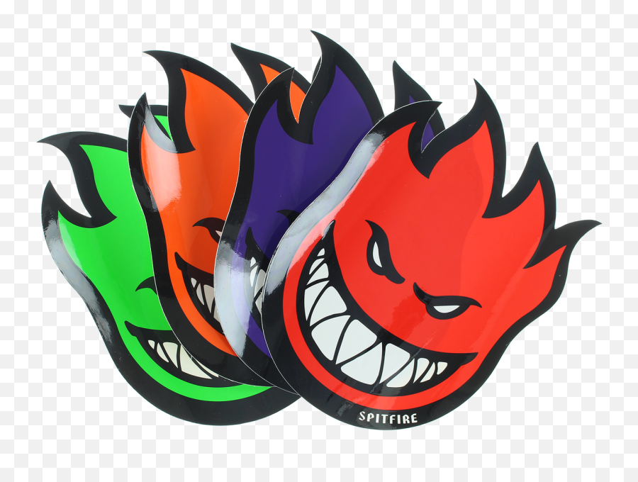 Thrasher Spitfire Fireball Sticker - Large Spitfire Skate Png,Thrasher Logo Transparent