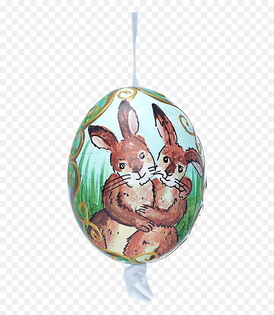 Käthe Wohlfahrt - Online Shop Easter Egg Pair Of Rabbits In The Grass Christmas Decorations And More Easter Egg Png,Easter Grass Png