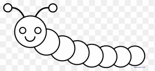 Library Of Black And White Png Free - Clip Art Insects Black And White,Caterpillar Png