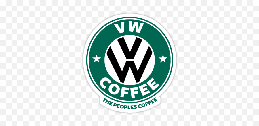 Coffee Vw By Alexcool Volkswagen Decal Stickers - Starbucks Png,Volkswagen Logo Png