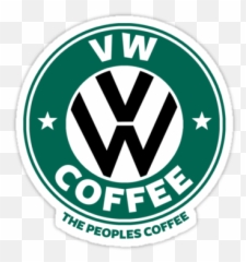Coffee Vw By Alexcool Volkswagen Decal Stickers - Starbucks png