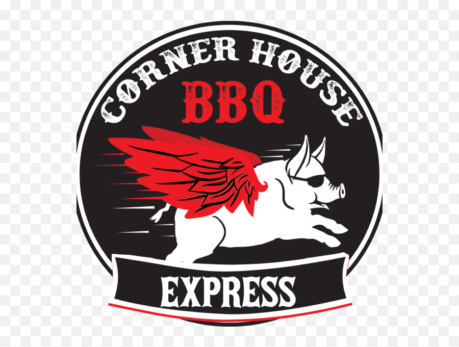 Corner House Bbq Express Logo - Emblem Clipart Full Size Label Png,Bbq Logos