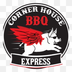 Corner House Bbq Express Logo - Emblem Clipart Full Size Label Png,Bbq Logos