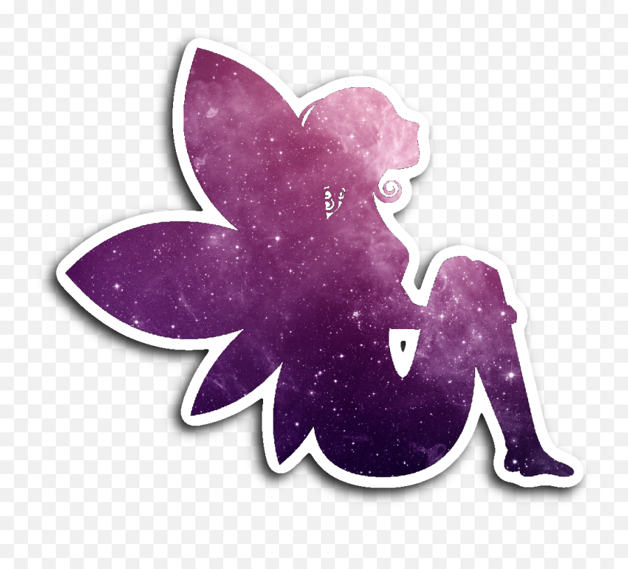 Purple Fairy Silhouette Vinyl Die Cut - Purple Fairy Silhouette Png,Fairy Silhouette Png