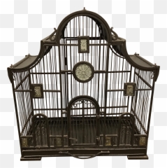 Download Victorian Wrought Iron Bird - Cage png