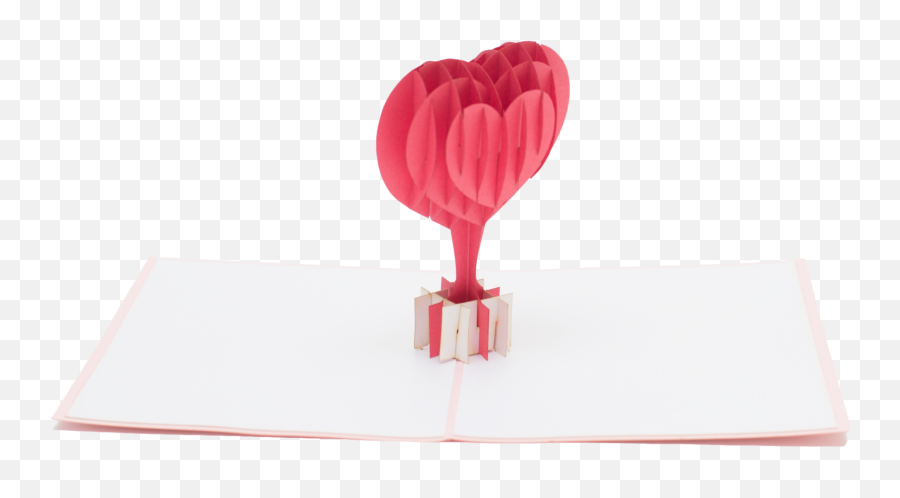 Download Red Balloon Heart Pop Up Card - Heart Full Size Rose Png,Red Balloon Transparent Background