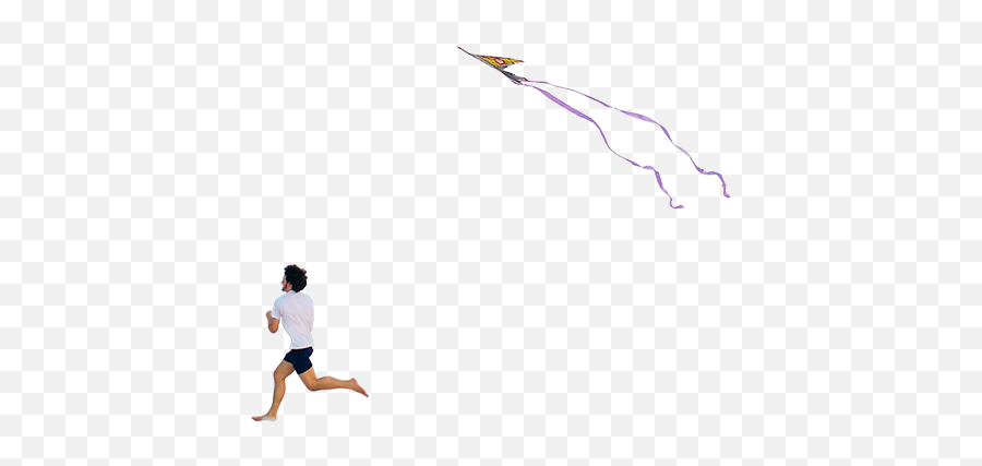 Man With Kite - People Flying Kite Png,Kite Png
