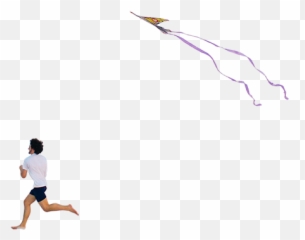 Man With Kite - People Flying Kite Png,Kite Png