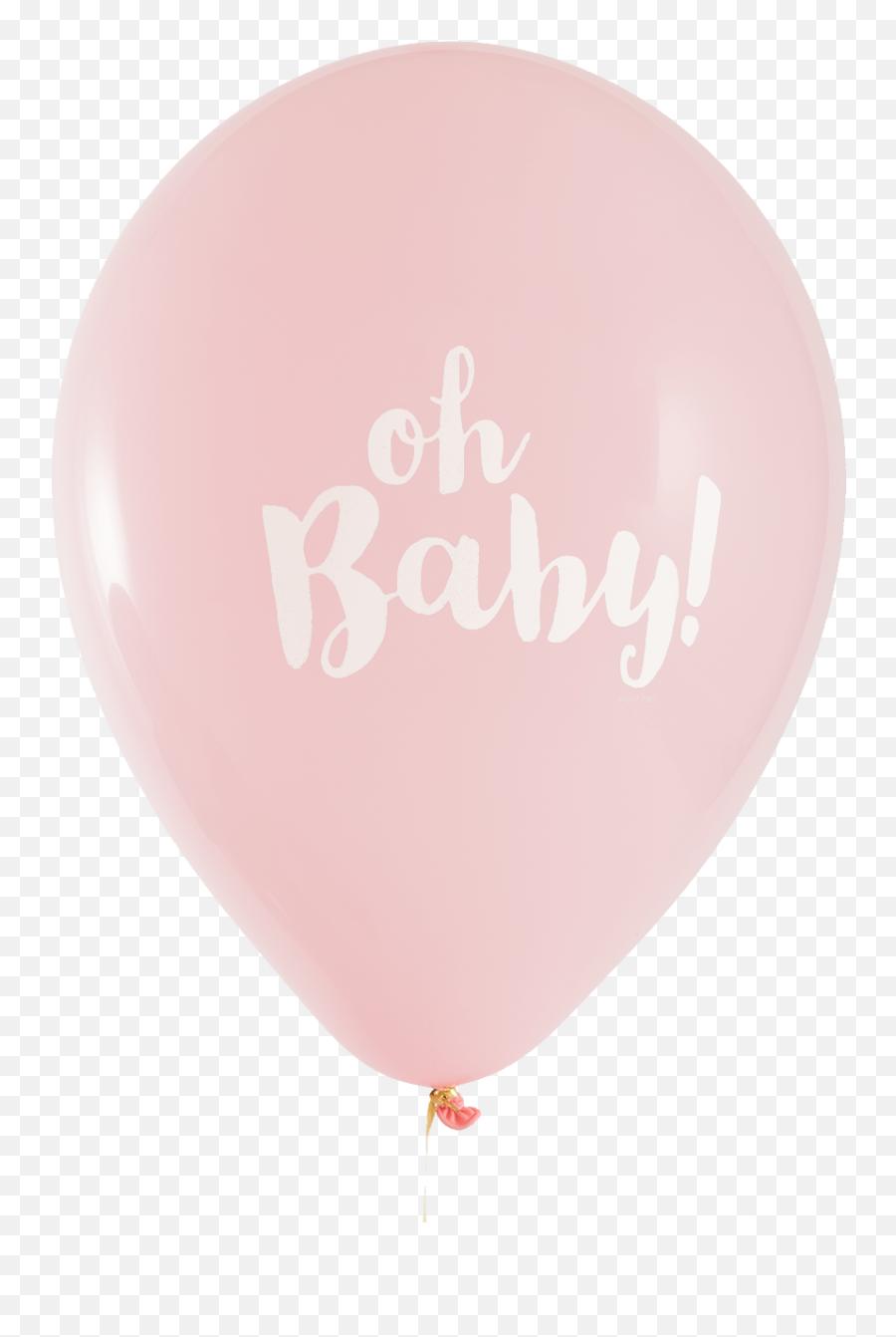 Oh Baby Pink U0026 Silver Party Balloons 14 - Balloon Png,Pink Balloon Png