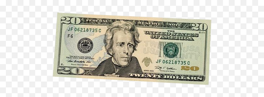 United States Twenty - 20 Dollar Bill Transparent Png,One Dollar Png