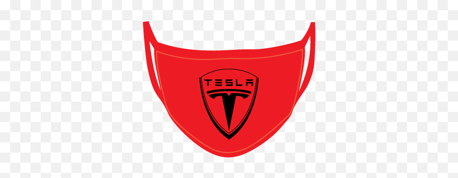 Tesla Shield Logo Face Mask - Examples Of An S Corporation Png,Tesla Logos