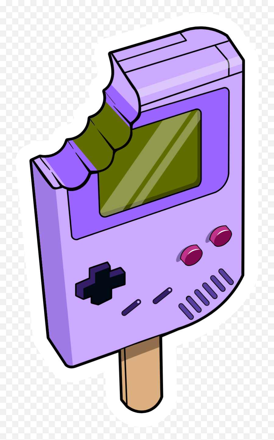 Nintendo Game Boy Ice Cream Sticker - Sticker Mania Portable Png,Game Boy Png