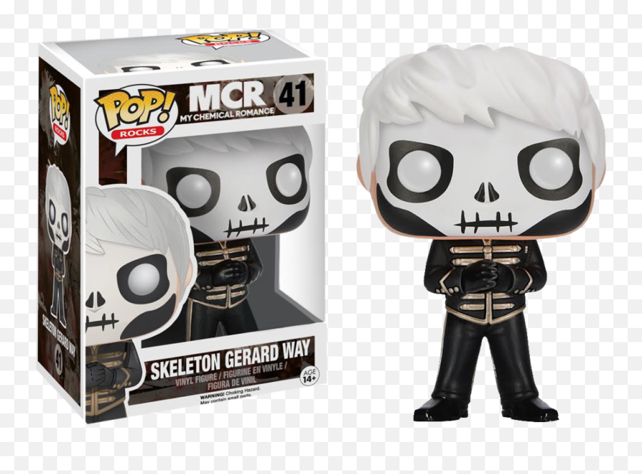 My Chemical Romance - Gerard Way The Black Parade Skeleton Face Pop Vinyl Figure Skeleton Gerard Way Funko Pop Png,My Chemical Romance Transparent