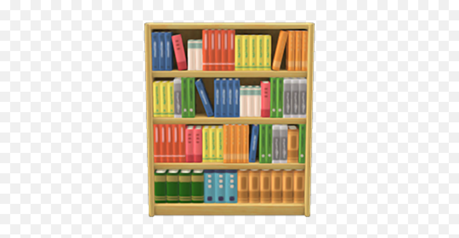 Wooden Bookshelf - Book Shelf Animal Crossing Png,Transparent Bookshelf