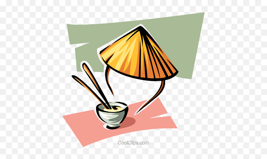 Download Rice Bowl And Chinese Hat - Hat Vietnam Clipart Png,Rice Hat Png