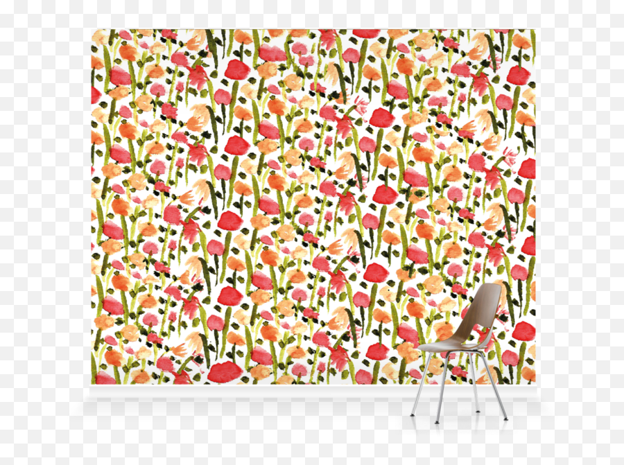 Field Of Painted Flowersu0027 Wallpaper Mural Surfaceview - Motif Png,Painted Flowers Png