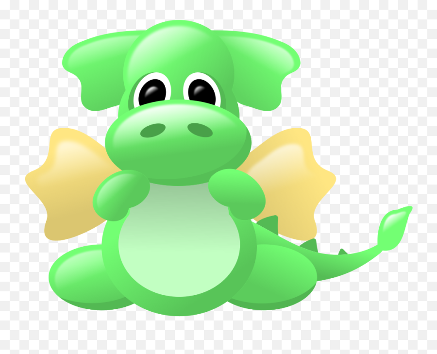 Cute Dragon Green And Gold Png
