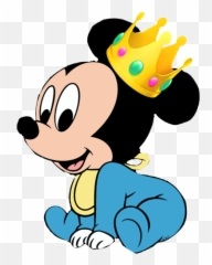 Bebé Mickey Rey - Imagen De Mickey Bebe Transparent Mickey Mouse Bebe Png,Corona De Rey Png