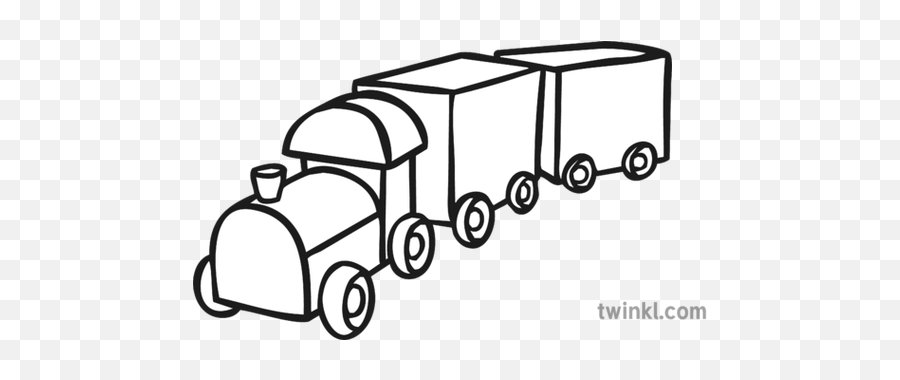 Toy Train Black And White 2 Illustration - Twinkl Toy Train Clipart Black And White Png,Toy Train Png