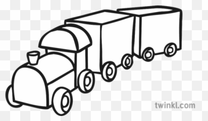 Toy Train Black And White 2 Illustration - Twinkl Toy Train Clipart Black And White Png,Toy Train Png