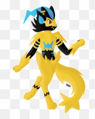 Download Hd Zeraora X Luxray - Cartoon Transparent Png Image Fictional Character,Luxray Png